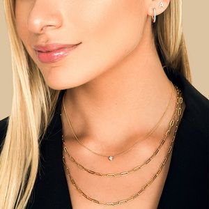David Von Link Necklace 18K Gold - 16”